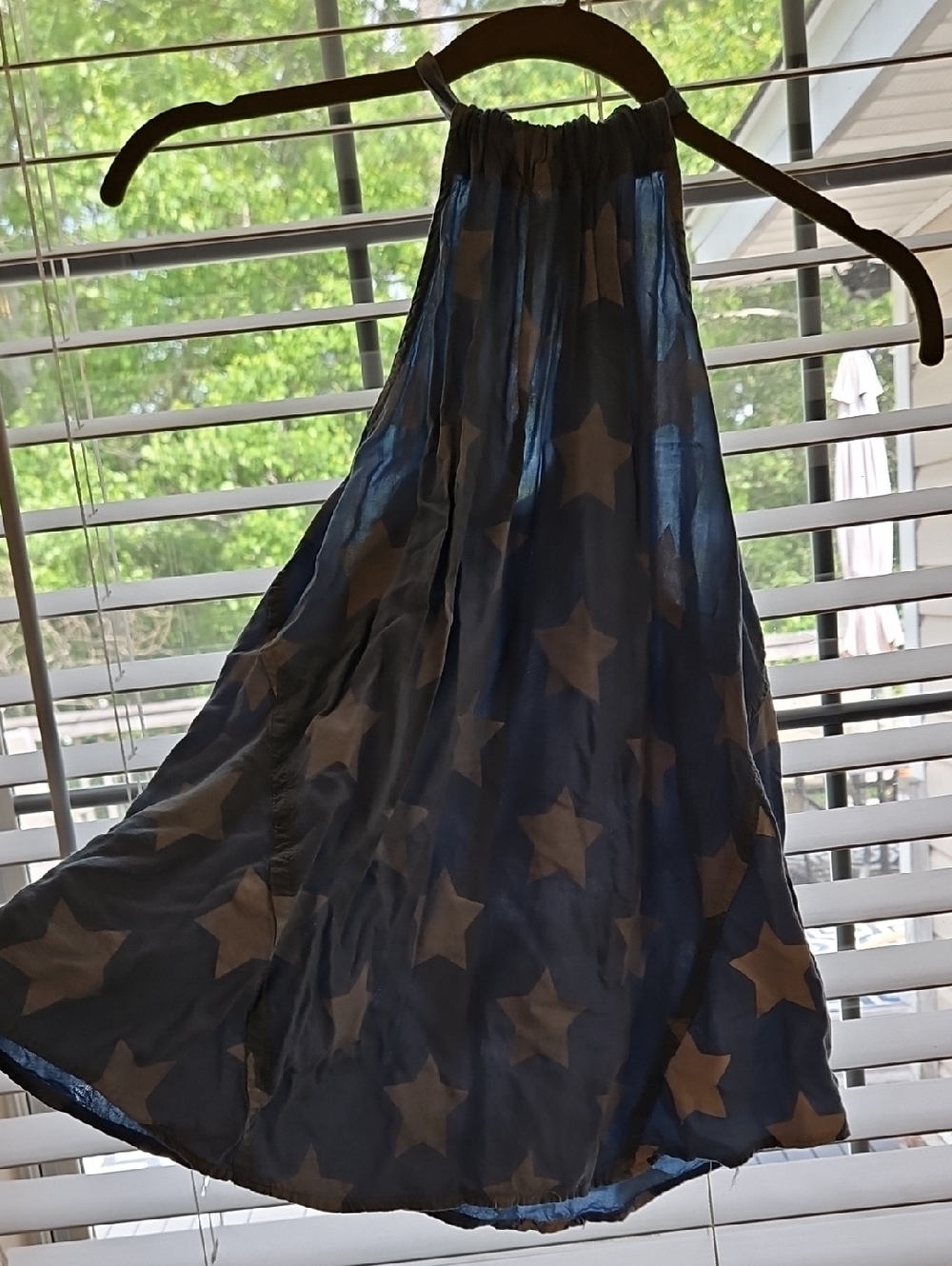Blue Star Print Halter Neck Women's Top